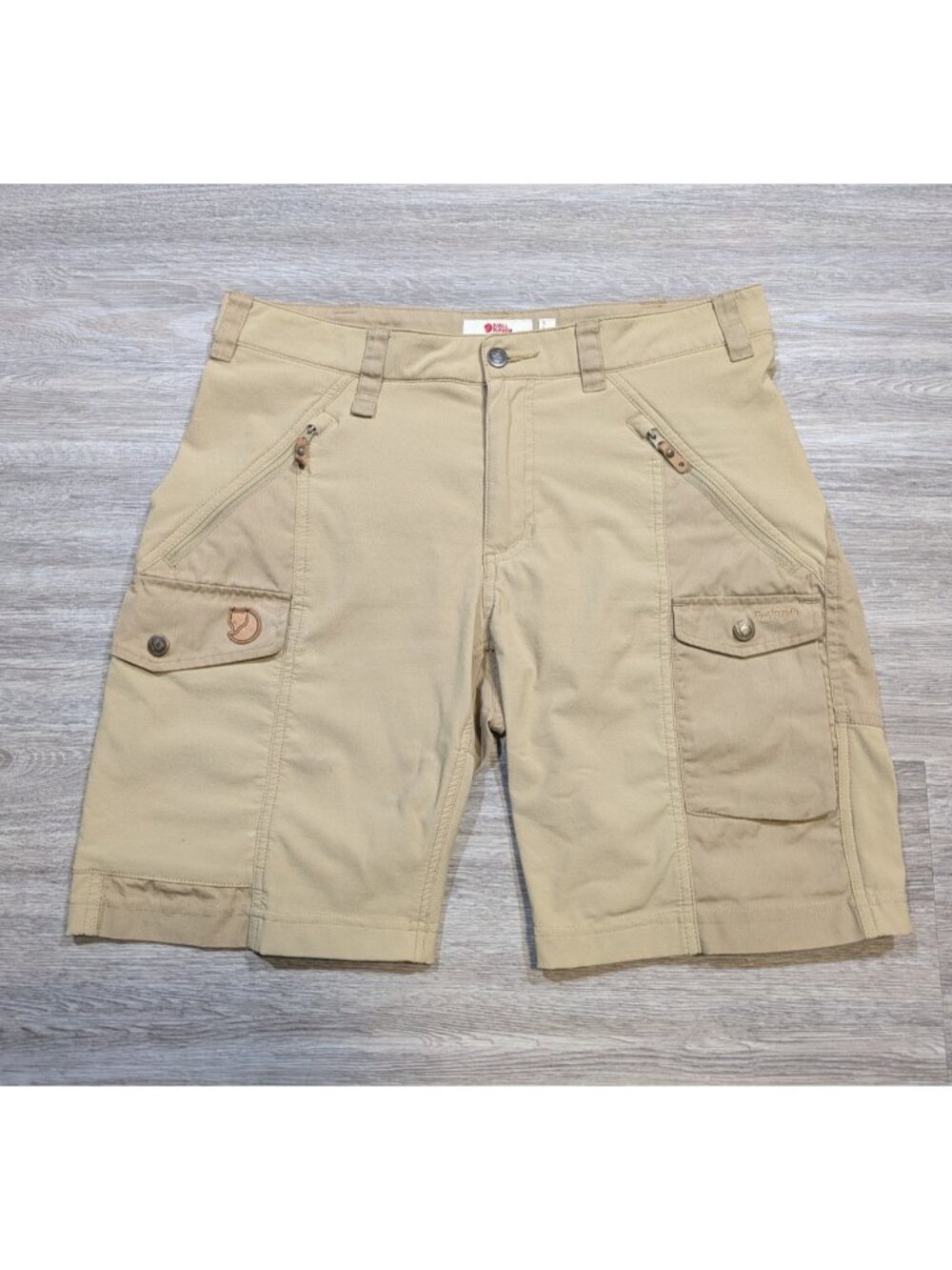 FjallRaven G1000 Nikka Shorts Curved Fit HIgh Waist Womens US 30-31 Tan Brown